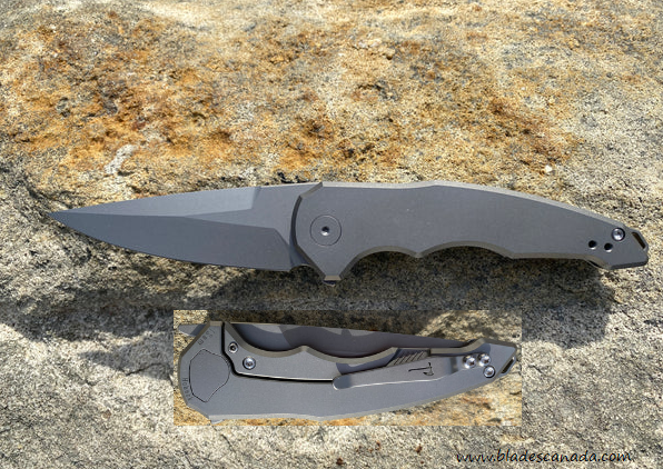 Hoback OneSam Flipper Framelock Knife, CPM 20CV SW, Titanium SW