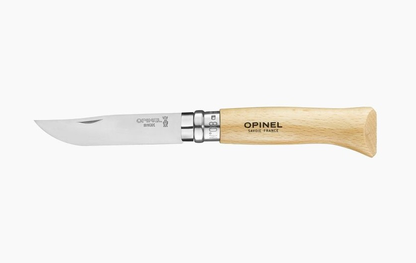 Opinel No.8 Stainless Steel - Beechwood - Click Image to Close