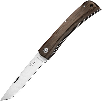 Otter-Messer Large Hippekniep Slipjoint Folding Knife, Carbon, Smoked Oak, 143 - Click Image to Close