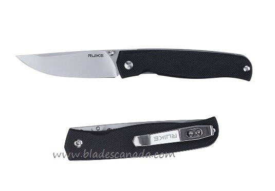 Ruike P661-B EDC Folding Knife, 14C28N Sandvik, G10 Black
