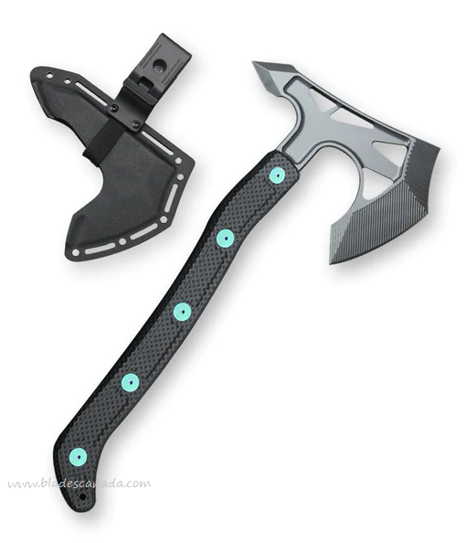 Hoback Ps2 Axe, AEB-L Stonewash, Unidirectional Carbon Fiber with Green Bolts