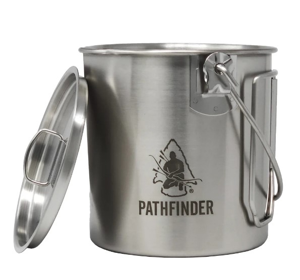 Pathfinder Stainless Steel Bush Pot & Lid 64oz SSBPLSET