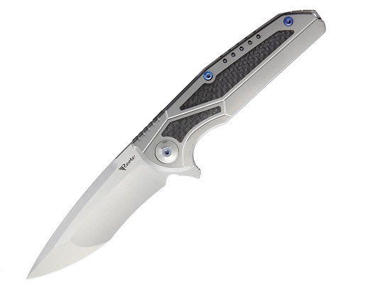 Reate K-4 Flipper Framelock Knife, M390, Titanium/Carbon Fiber