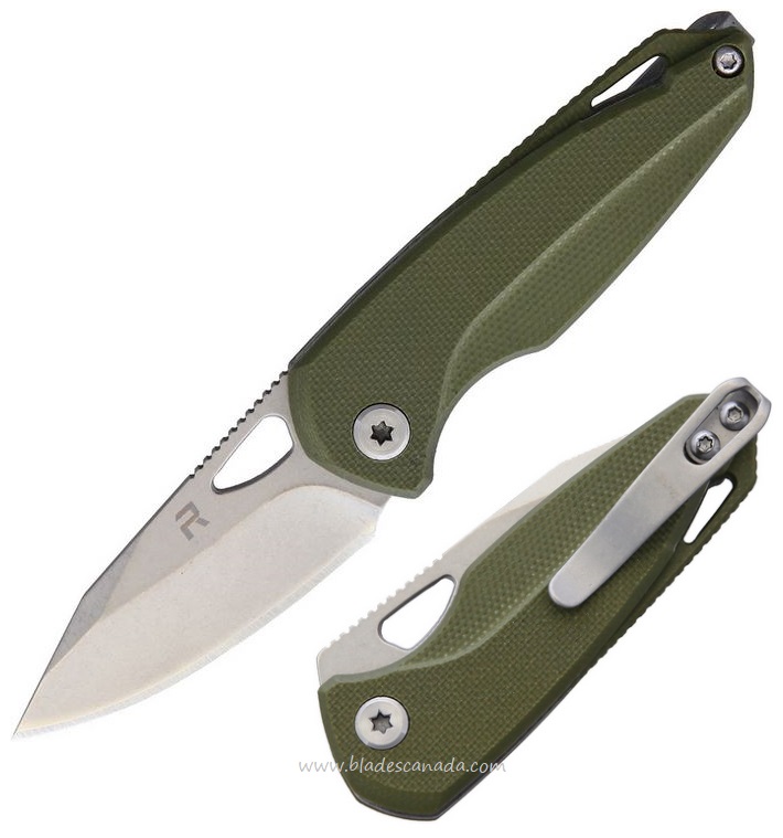 Revo Vipera Folding Knife, G10 OD Green, REV005ODG