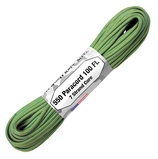 550 Paracord, 100Ft. - Colour Changing - Tree Frog, RG1301H
