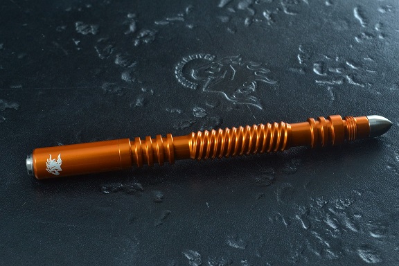 Hinderer Investigator Pen Spiral Anodized Aluminum Orange