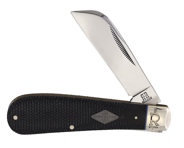 Rough Ryder Classic Carbon Folding Knife, Hawkbill, Micarta Black, RR2213