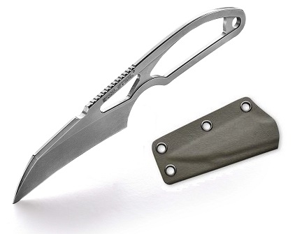 Real Steel Alieneck Fixed Blade Utility Knife, Sandvik Stonewash, 3542