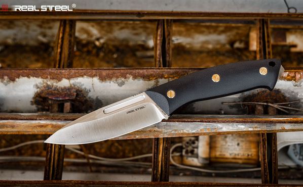 Real Steel Gardarik Fixed Blade Knife, M390, G10 Black, Kydex Sheath, 3738