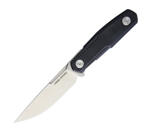 Real Steel Bushcraft Zenith Fixed Blade Knife, 14C28N, G10 Black, 3761