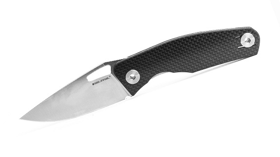 Real Steel Terra Folding Knife, 14C28N Satin, Carbon Fiber, 7454 - Click Image to Close