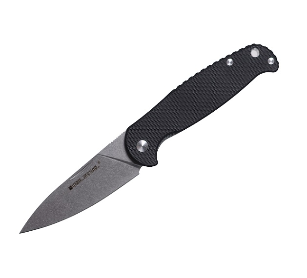 Real Steel H6 Free Folding Knife, 14C28N SW, G10 Black, 7622