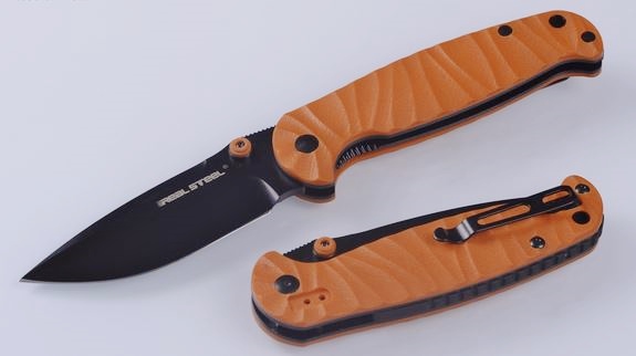 Real Steel H6 Special Edition II Folding Knife, 14C28N Black, G10 Orange, 7782
