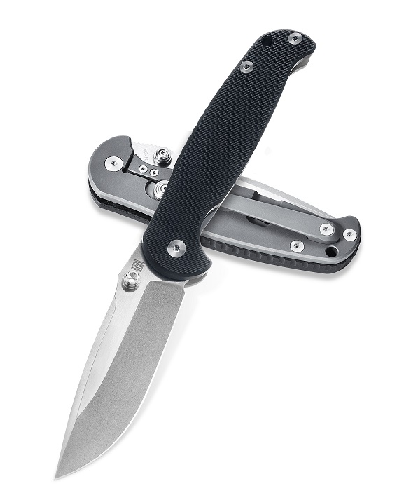 Real Steel S6 Framelock Folding Knife, Stonewash VG10, Titanium/G10, 9432