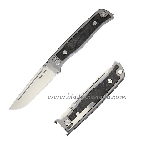 Real Steel Relict Folding Knife, S35VN, Carbon Fiber, 9451