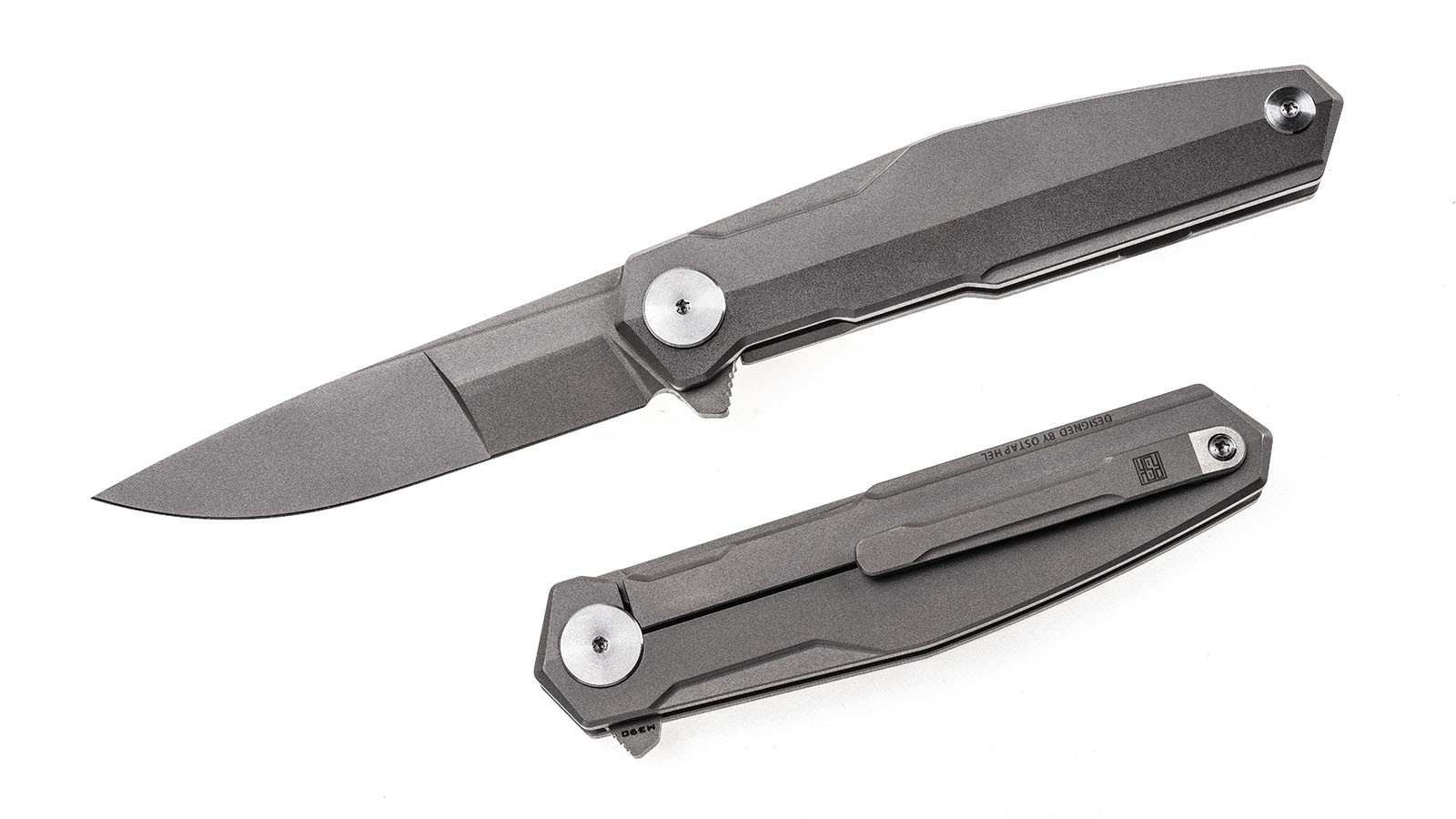 Real Steel S3 Puukko Flipper Framelock Knife, M390, Titanium, 9511