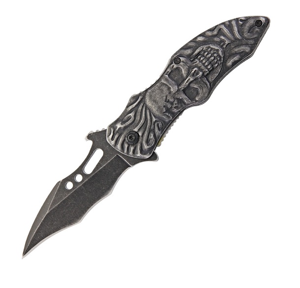 Renegade Tactical Skull Fantasy Folding Knife, Assisted Opening RT113