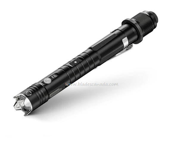 RovyVon Hybrid H3 Pro Urban EDC Black Flashlight, Aluminum - 600 Lumens