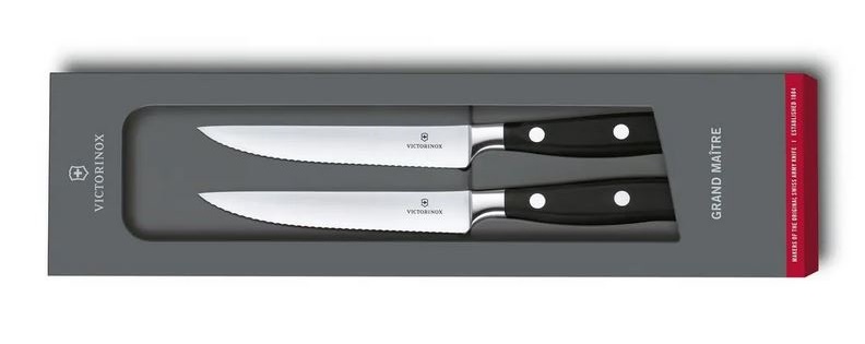 Victorinox Grand Maitre Black 5" Steak Knife Set - Serrated