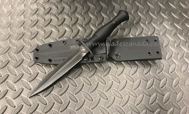 Spartan Blades Harsey Dagger Knife, S45VN Black, Micarta, Kydex Sheath