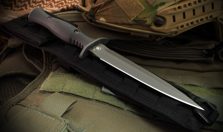 Spartan Blades Harsey Dagger Knife, S45VN Black, Micarta, Nylon Sheath