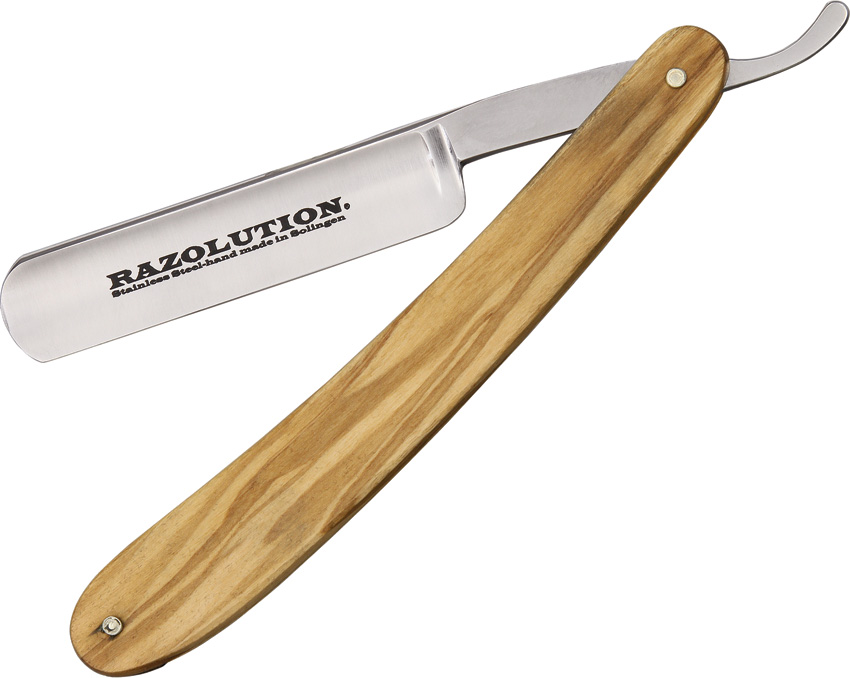 Razolution 88202 Straight Razor - Olive Wood