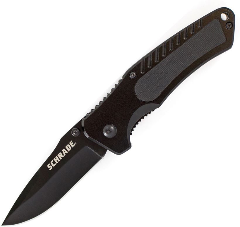 Schrade 206 Folding Knife, Black Plain Edge