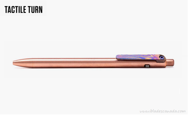 Tactile Turn Side Click Slim Pen Standard, Copper with Timascus Clip