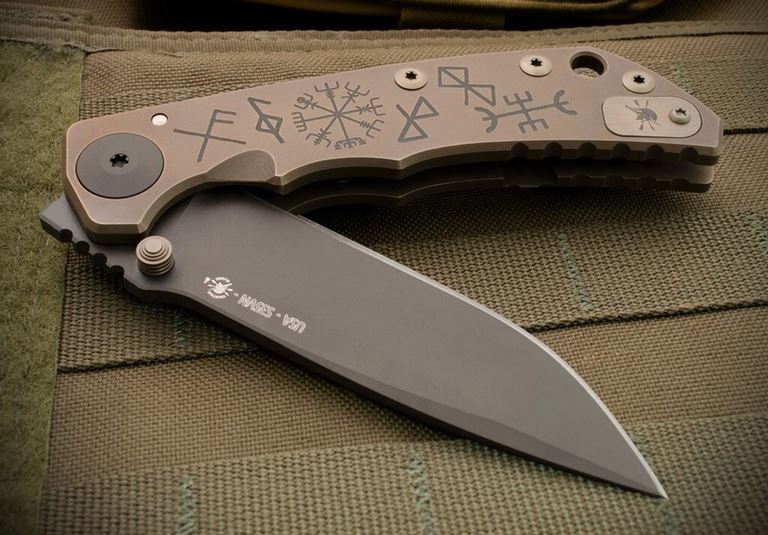 Spartan Blades Harsey Special Edition Folding Knife, S45VN - Runes and Staves, SF5Runes