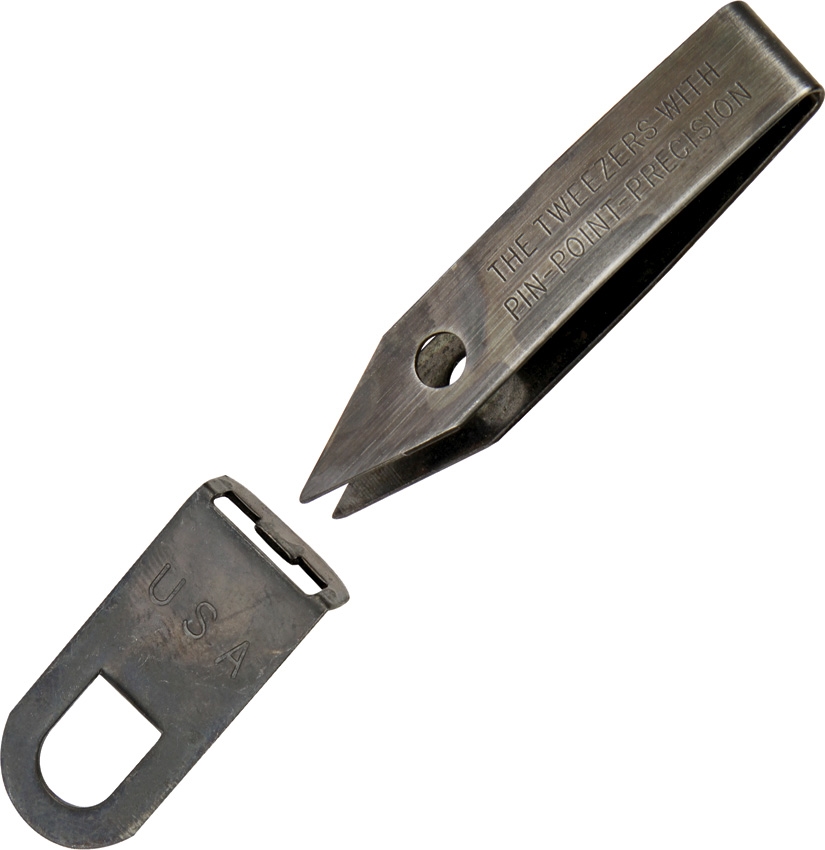 Uncle Bill's Sliver Gripper Keychain Precision Tweezers- Black