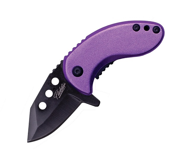 Shadow Cutlery Flickster Assisted Opening Flipper Folding Knife, Purple SH2010PR