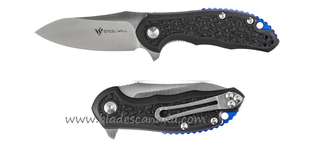 Steel Will Mini Modus Flipper Folding Knife, D2 Satin, FRN Black, F25M-11