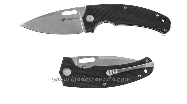 Steel Will Piercer Folding Knife, D2 Satin, G10 Black, F40-01