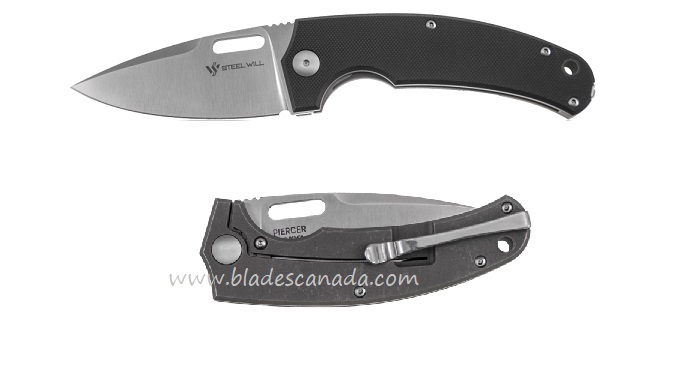 Steel Will Piercer Flipper Framelock Knife, D2 Satin, G10/Titanium, F40-61
