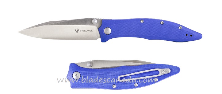Steel Will Gienah Folding Knife, D2 Satin, G10 Blue, F53-13