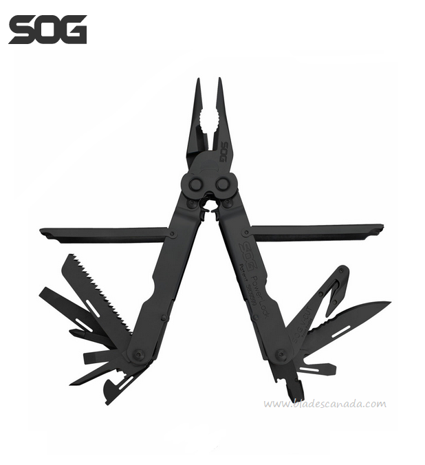 SOG Powerlock EOD Multi-Tool, Black, Nylon Pouch, B63N
