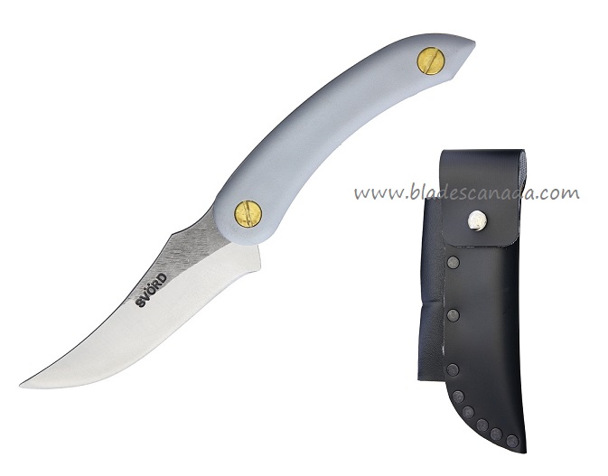 Svord Amerikiwi Skinning Fixed Blade Knife, Grey Handle, SVAMKIGY