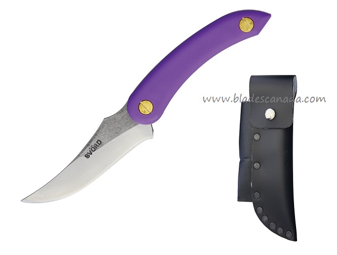 Svord Amerikiwi Skinning Fixed Blade Knife, Purple Handle, SVAMKIPP