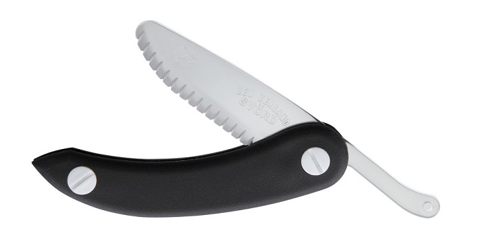 Svord Zero Metal Plastic Peasant Folding Knife, Black Handle, SVZM3BN
