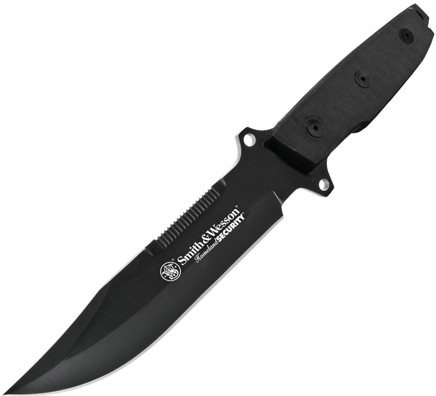 Smith & Wesson SUR4N Homeland Security Fixed Blade Knife, G10 Black