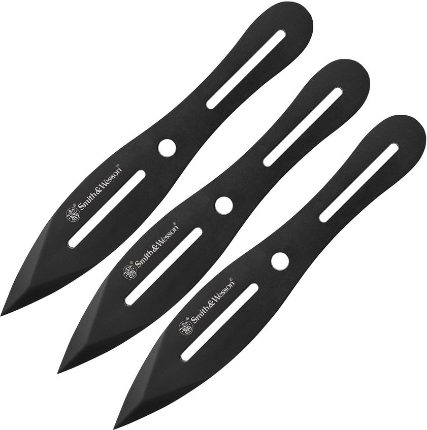 Smith & Wesson TK8BCP Black Throwing Knife Set 8" [3-Pack]