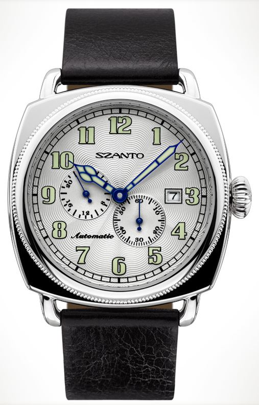 Szanto 6202 Officer's Coin Cushion Automatic - Black and Silver