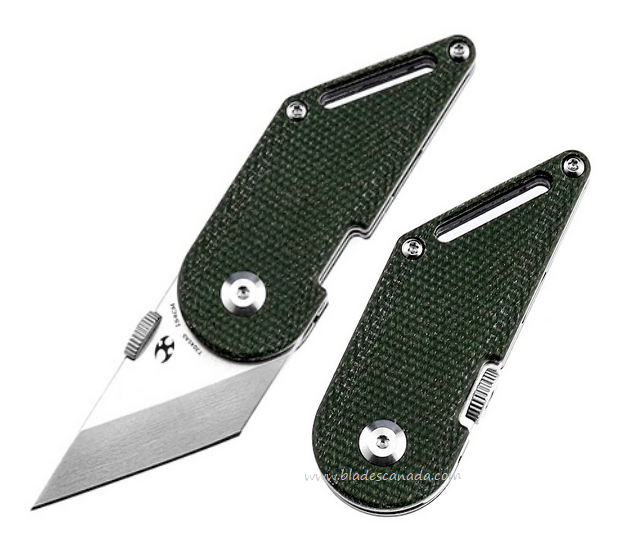 Kansept Dash Folding Knife, 154CM Stonewash, Micarta Green, T3045A5