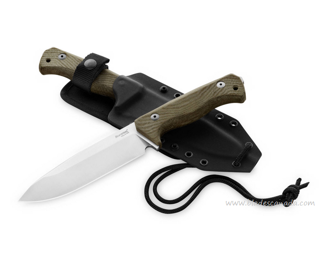 Lion Steel T6 CVG Fixed Blade Knife, Ltd Edition, K490 Satin, Micarta Green