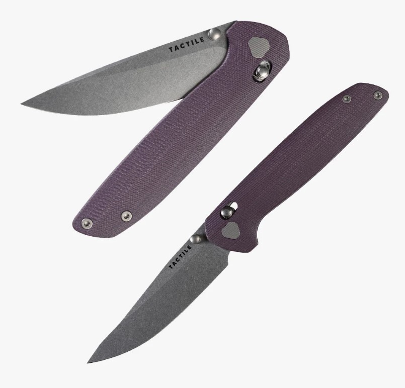 Tactile Turn Maverick Folding Knife, CPM Magnacut, G10 Purple