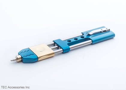 TEC Accessories Ko-Axis Pen Aluminum Edition Gold Grip- Blue