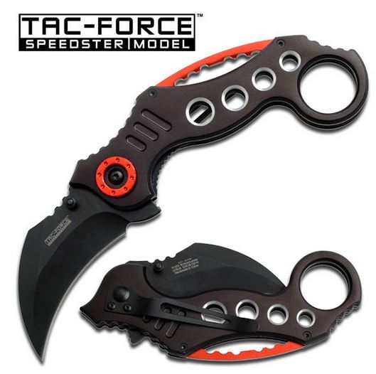 Tac Force Tactical Karambit Foldng Knife, Assisted Opening, TF578BK