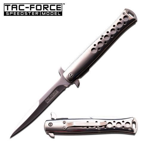 Tac Force TF-884CH Chrome Assisted Open Stiletto (Online Only)