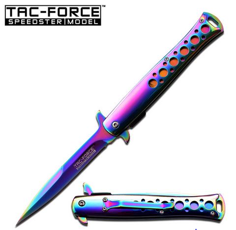 Tac Force TF-884RB Rainbow Assisted Open Stiletto