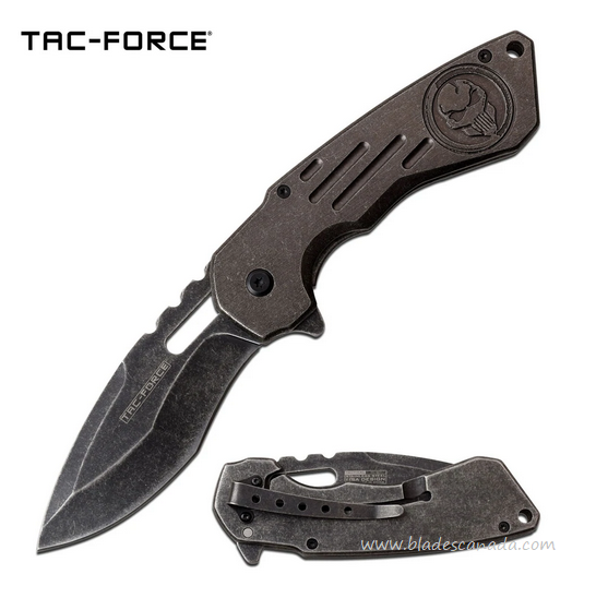 Tac Force Flipper Framelock Knife, Assisted Opening, Drop Point SW, Aluminum, TF967D